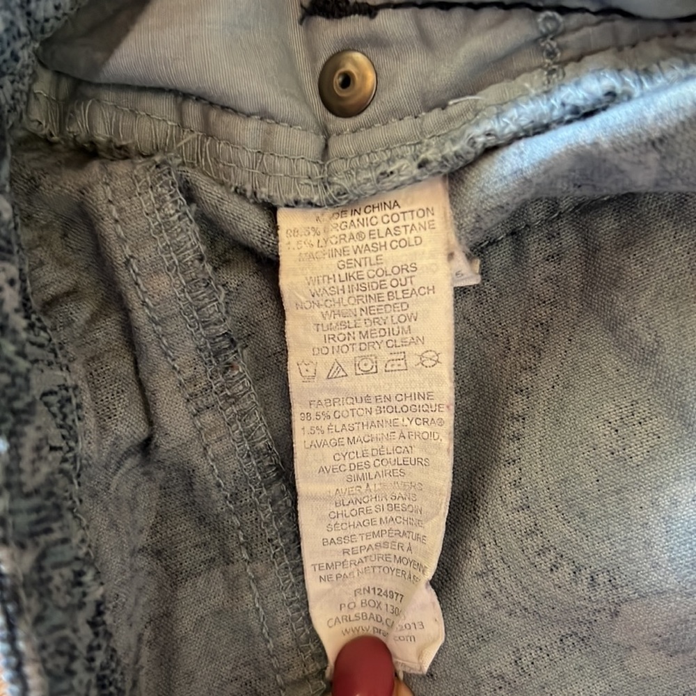 Floral Print Prana Mid Rise Stretch Skinny Corduroy Jeans size 4 - Picture 10 of 14